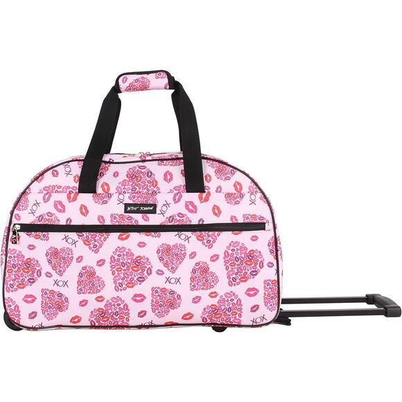 BETSEY JOHNSON CARRY-ON SOFTSIDE ROLLING DUFFLE BAG XOX NWT - Picture 7 of 8